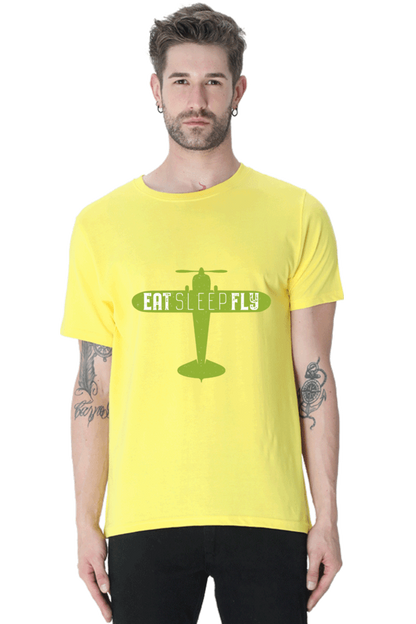 Eat Sleep Fly - Men's T Shirt New Yellow