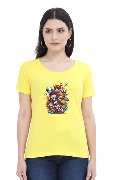 Cartoon Print T Shirts For Women