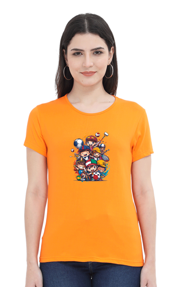 Cartoon Print T Shirts For Women