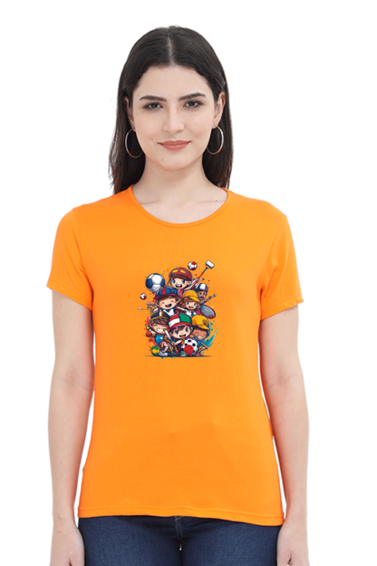 Cartoon Print T Shirts For Women