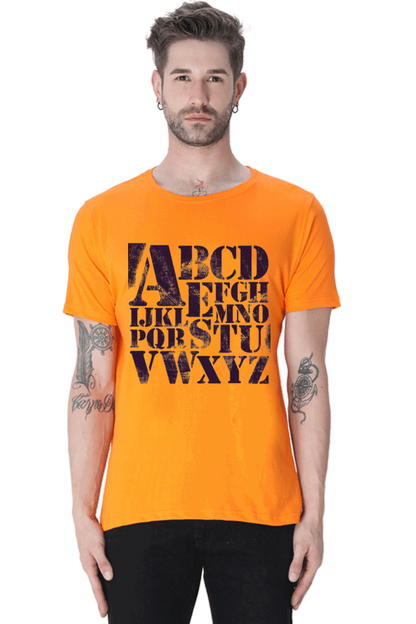 ABCD Men's T Shirt Orange