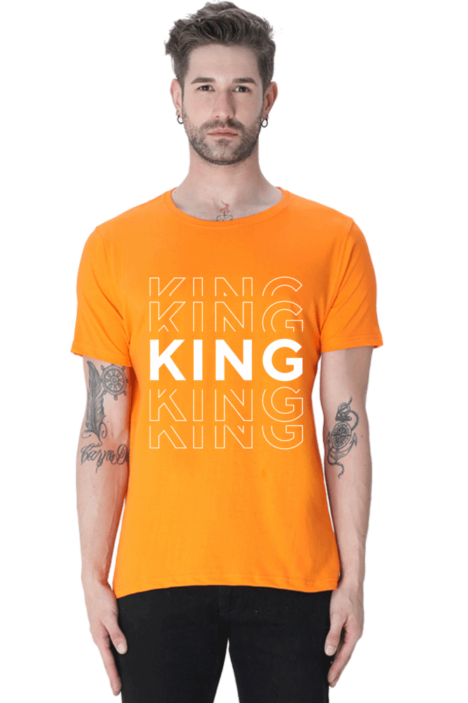 King Men's T Shirt Orange