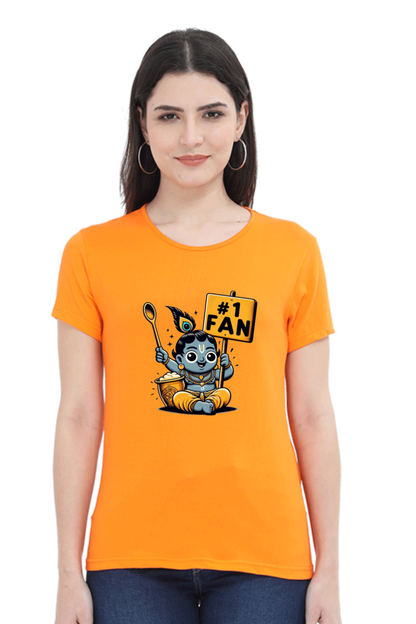 # 1 Fan Janmashtami Women T Shirts