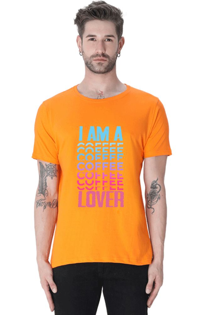 I Am A Coffee Lover Men's T Shirt Orange