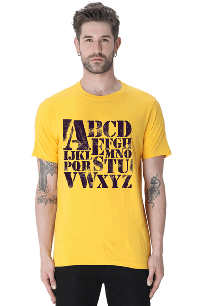 ABCD Men's T Shirt Golden Yellow