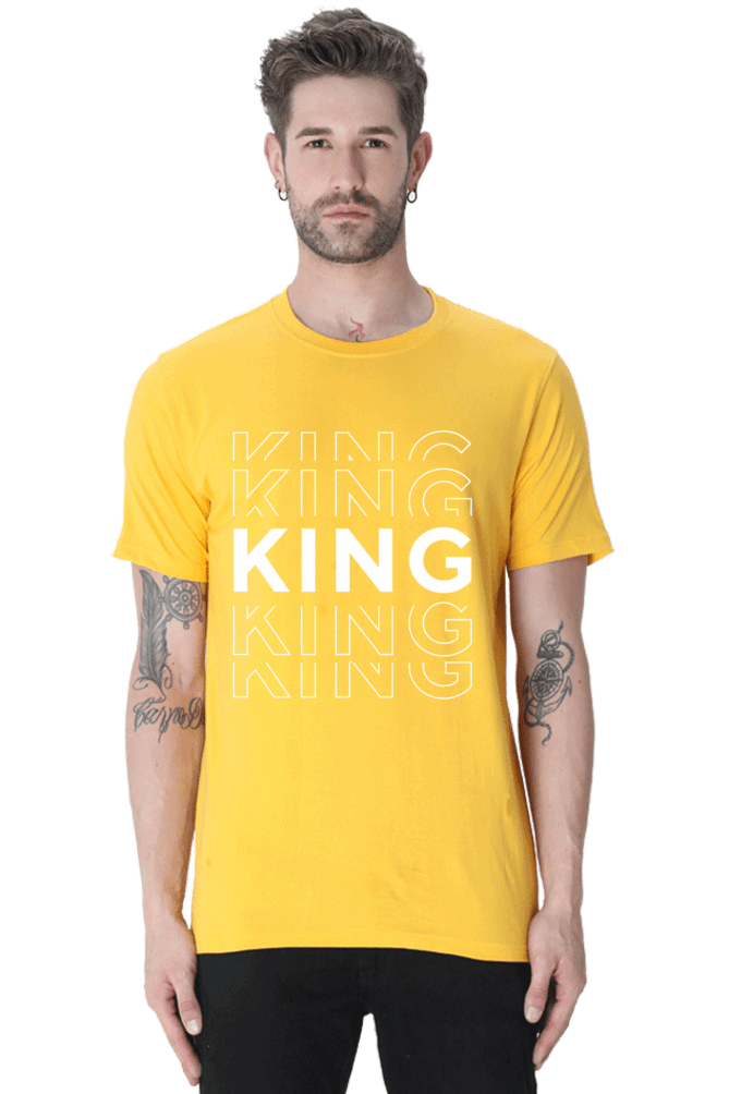 King Men's T Shirt Golden Yellow