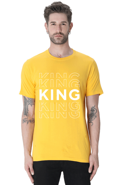 King Men's T Shirt Golden Yellow