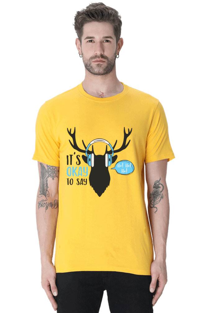 Its Ok To Say Men's T Shirt Golden Yellow