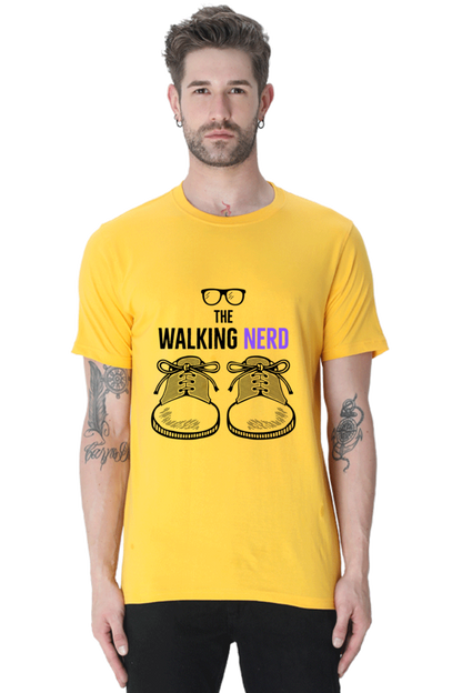 The Walking Nerd' Men's T-Shirt Golden Yellow