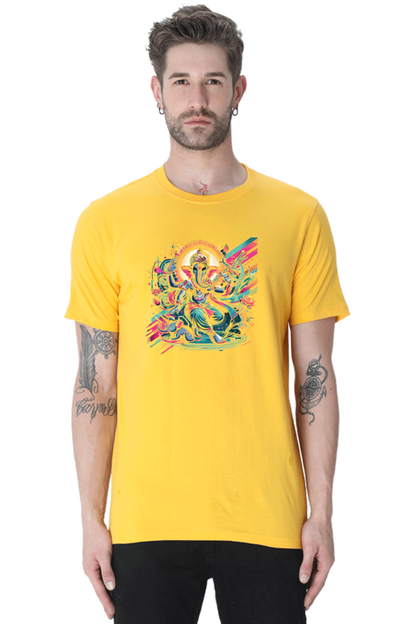 Lord Ganesha 3 Printed Ganesh Chaturthi Men's T Shirts