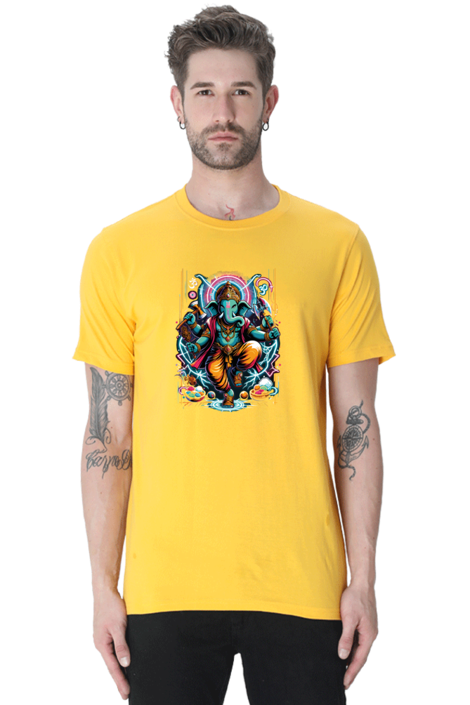 Lord Ganesha 2 Printed Ganesh Chaturthi Men's T Shirts