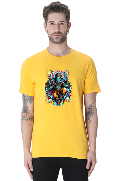 Lord Ganesha 2 Printed Ganesh Chaturthi Men's T Shirts