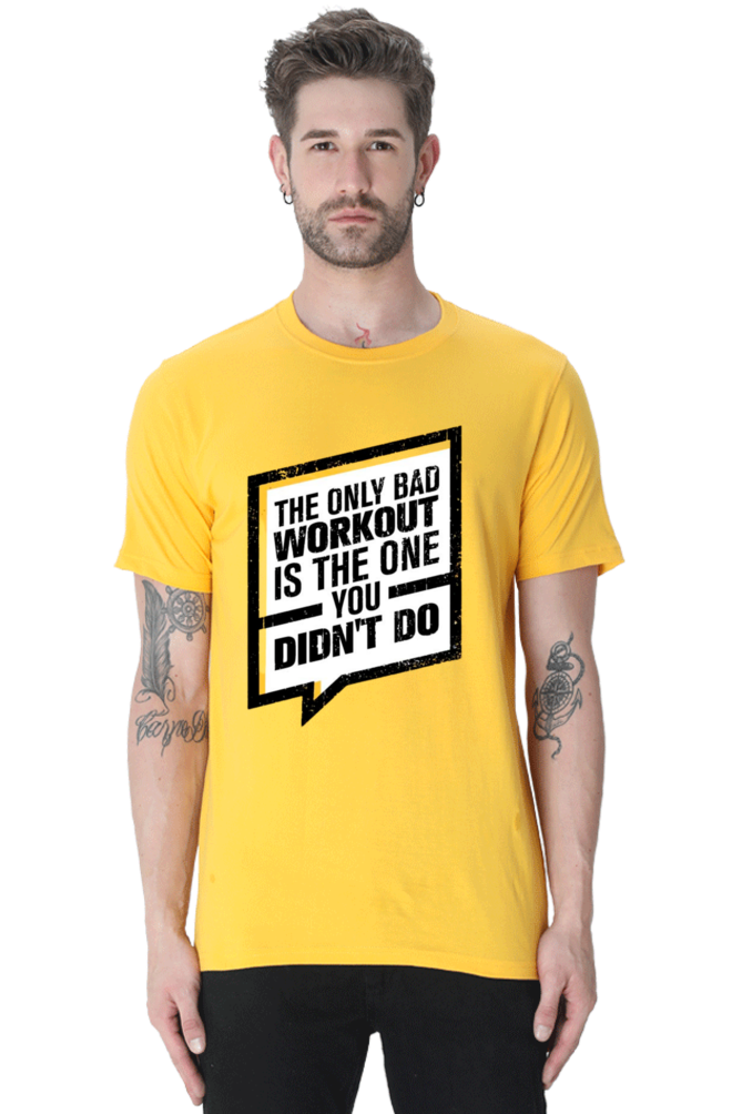 The Only Bad Workout Men's T Shirt Golden Yellow