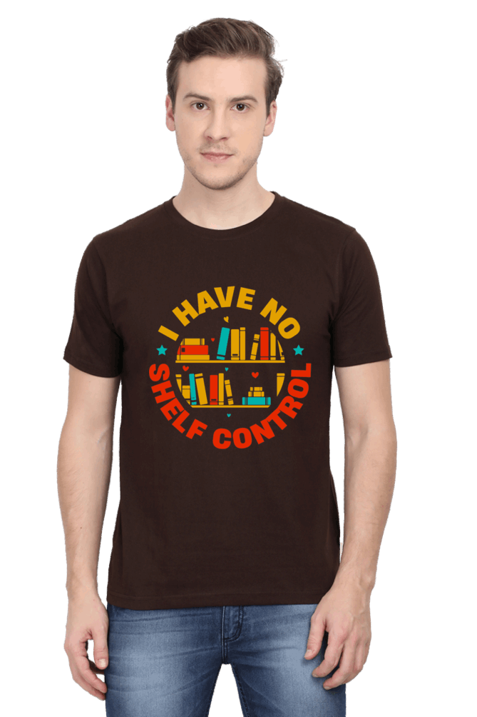 I Have No Shelf Control Men's T Shirts Coffee Brown