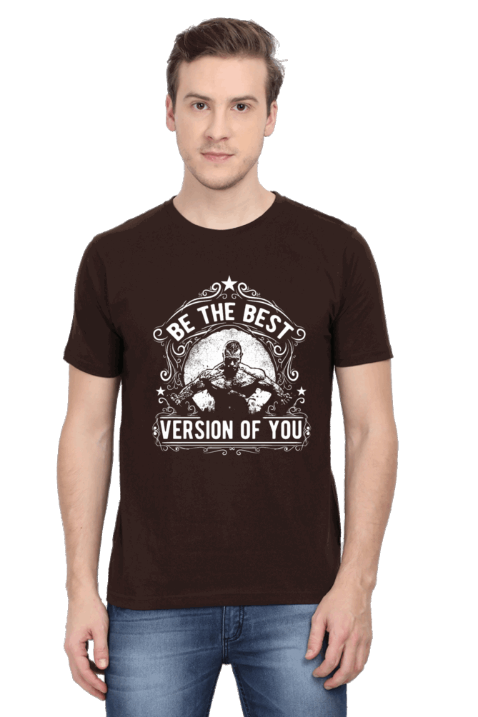 Be The Best Version Of You Men's T Shirt Coffee Brown