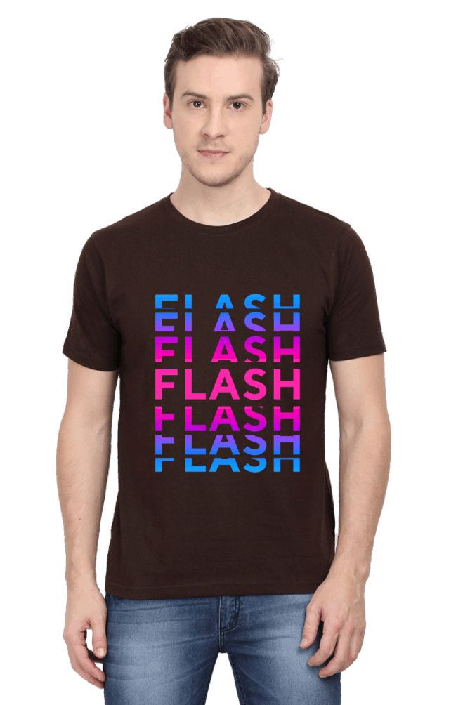 Flash Men's T Shirt Coffee Brown