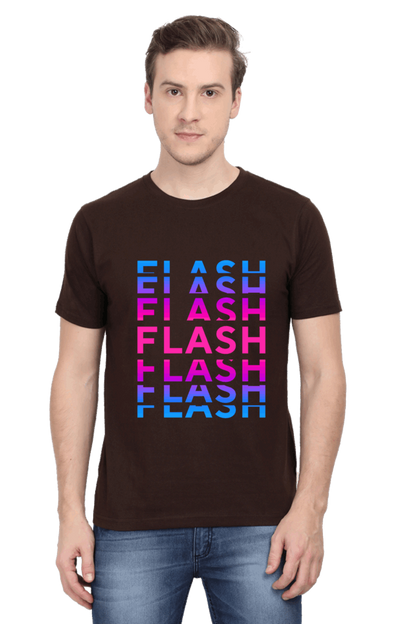 Flash Men's T Shirt Coffee Brown