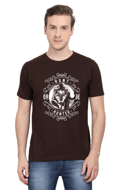 Hunt Or Be Hunted Men's T Shirt Coffee Brown