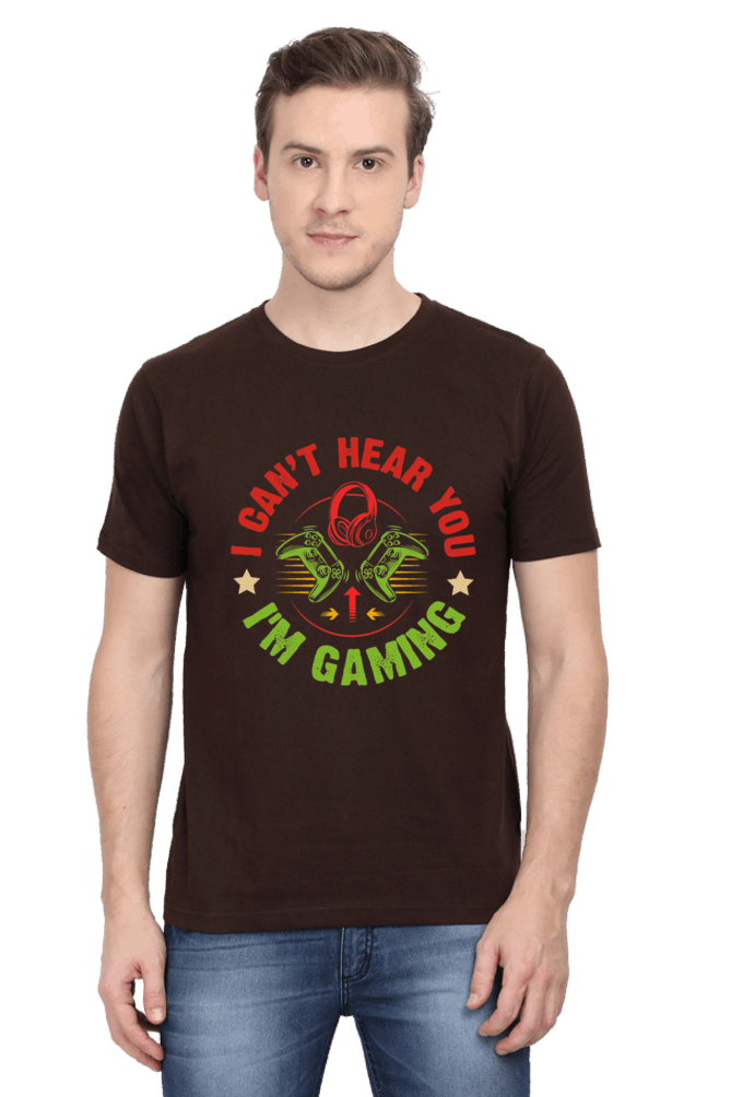 I Cant Hear You I Am Gaming - Men's T Shirt Coffee Brown