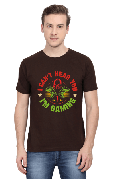 I Cant Hear You I Am Gaming - Men's T Shirt Coffee Brown