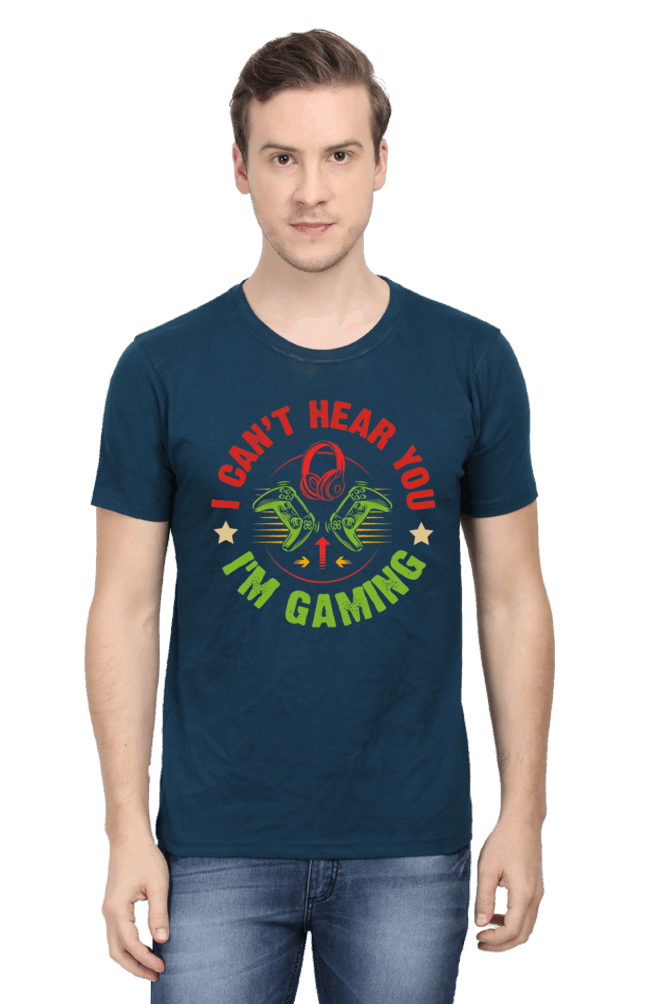 I Cant Hear You I Am Gaming - Men's T Shirt Petrol Blue