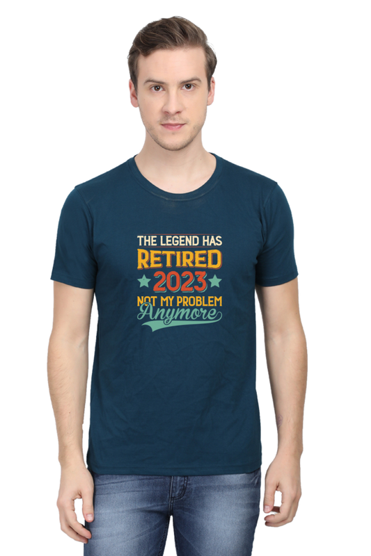 The Legend Has Retired Men's T Shirt Petrol Blue