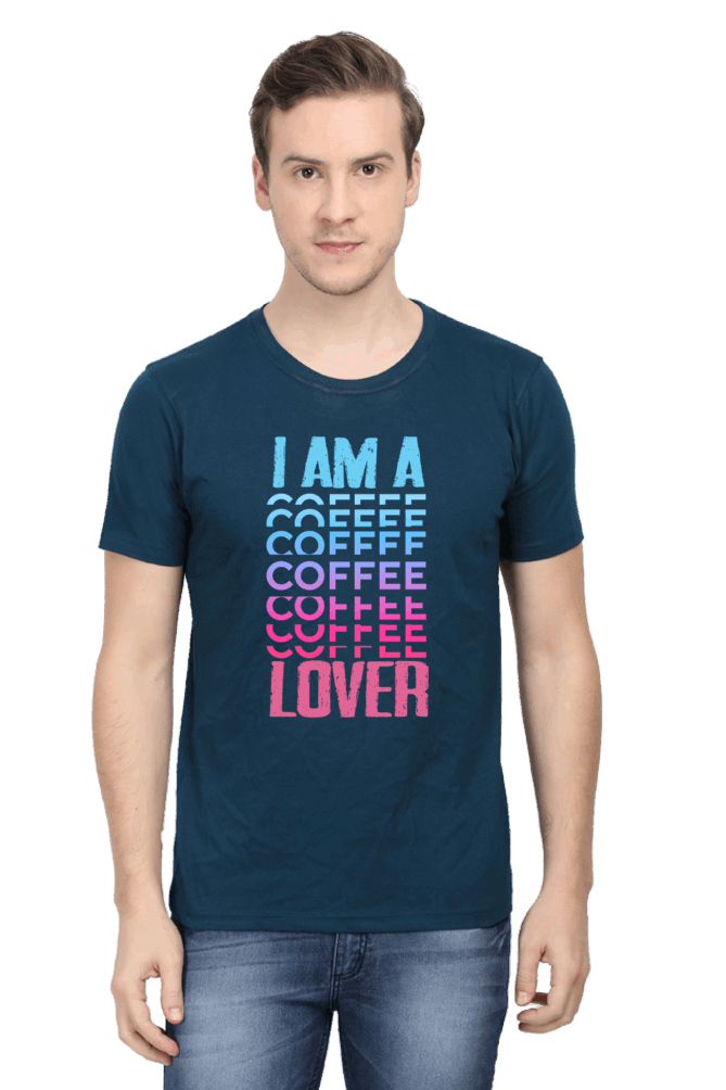 I Am A Coffee Lover Men's T Shirt Petrol Blue