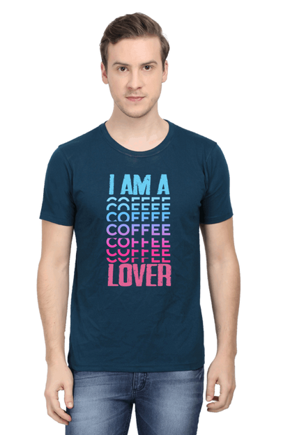 I Am A Coffee Lover Men's T Shirt Petrol Blue