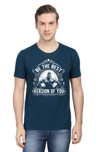 Be The Best Version Of You Men's T Shirt Petrol Blue