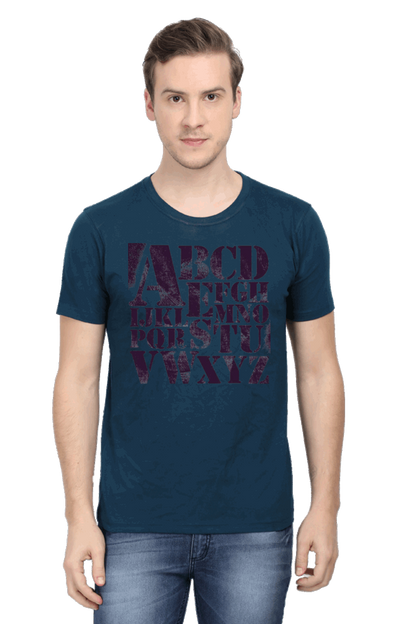 ABCD Men's T Shirt Petrol Blue