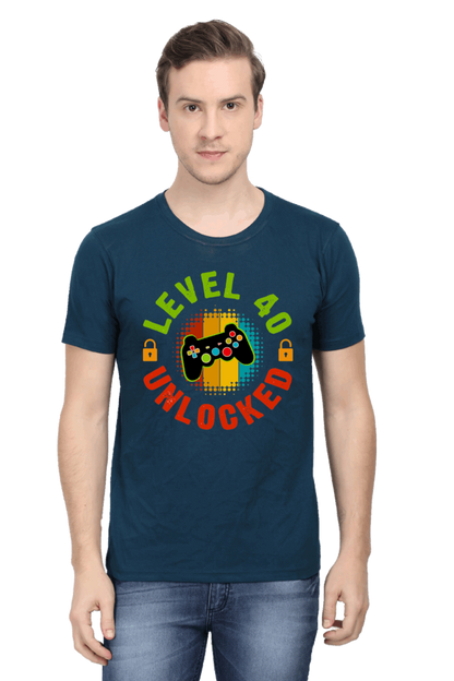 Level 04 Unlocked Men's T Shirt Petrol Blue