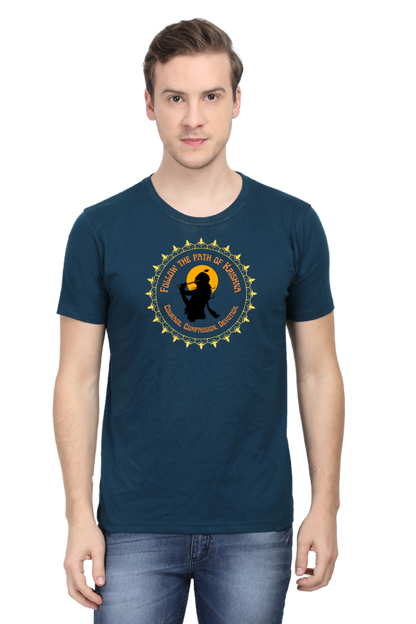 Follow The Path Of Krishna Janmashtami Men's T Shirts