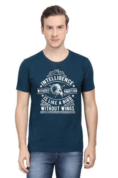 Intelligence Without Ambition Men's T Shirt Petrol Blue