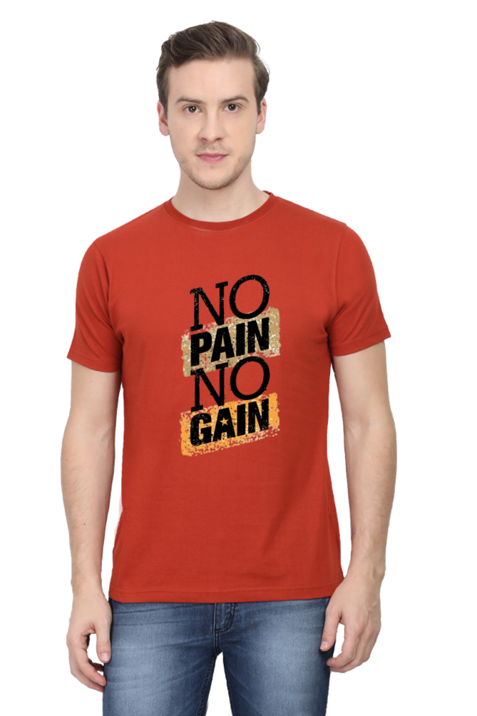 No Pain No Gain Gain Men's T Shirt Brick Red