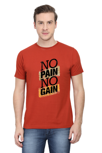 No Pain No Gain Gain Men's T Shirt Brick Red