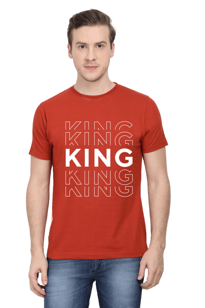 King Men's T Shirt Brick Red