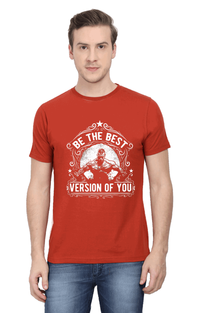 Be The Best Version Of You Men's T Shirt Brick Red