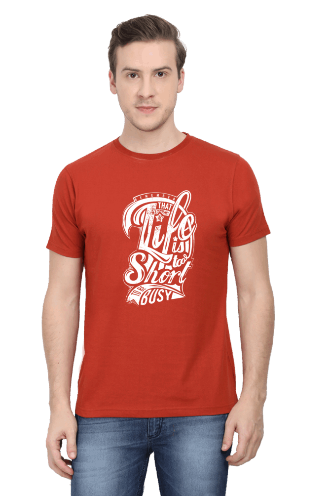 Life is too short Men's T Shirts Brick Red