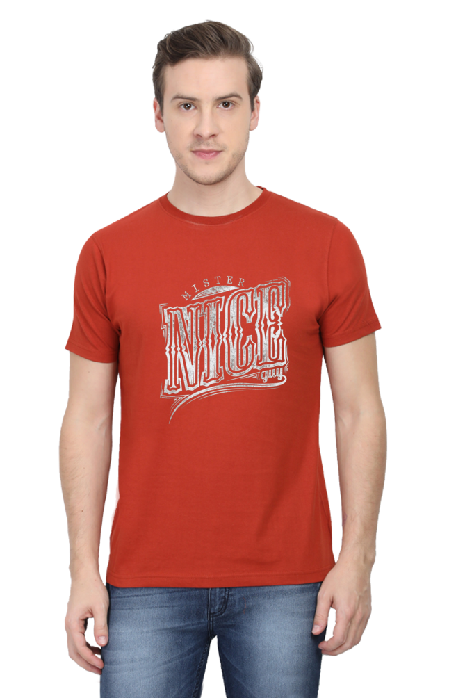 Nice Guy Men's T Shirts Brick Red