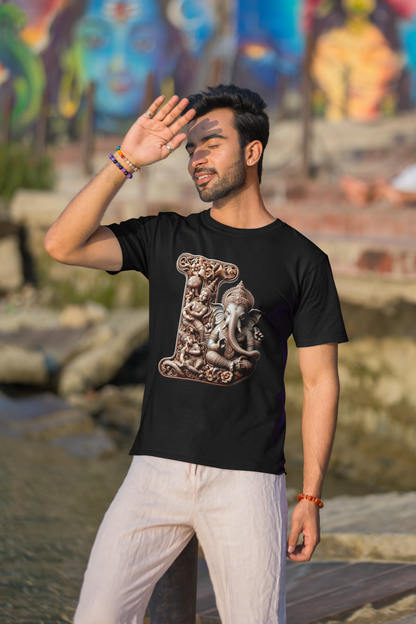 Stylish I Alphabet Ganesh Chaturthi Mens Tshirts