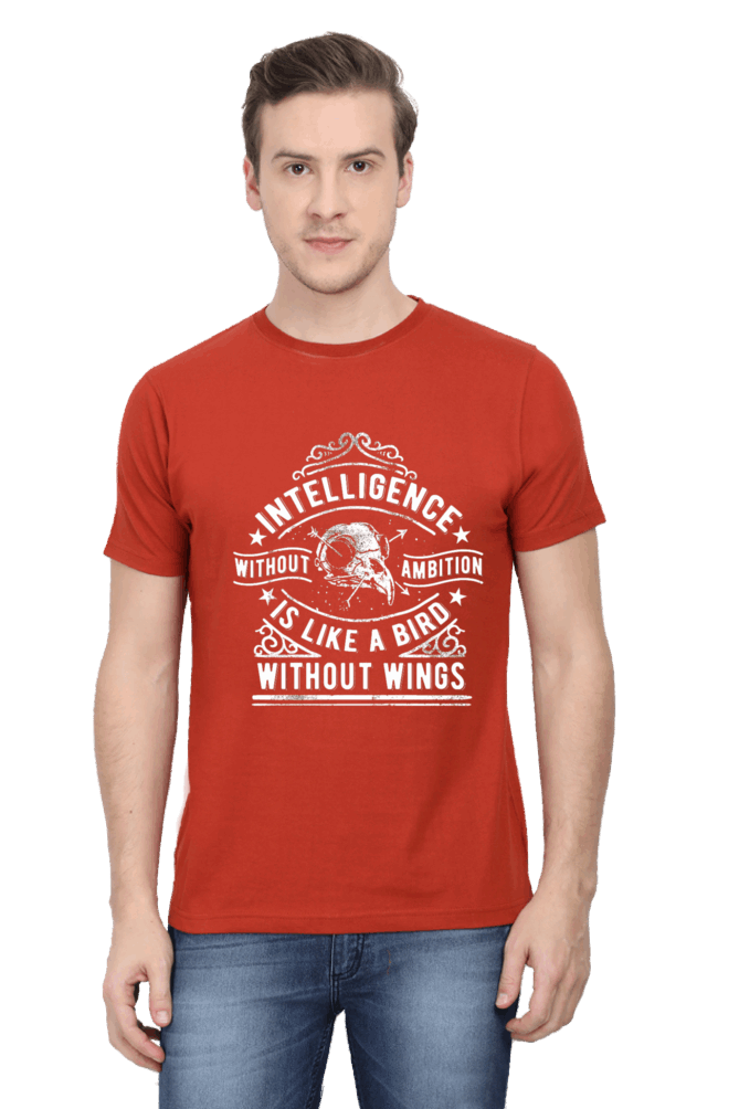 Intelligence Without Ambition Men's T Shirt Brick Red