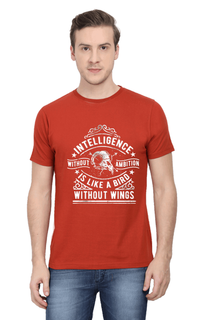 Intelligence Without Ambition Men's T Shirt Brick Red