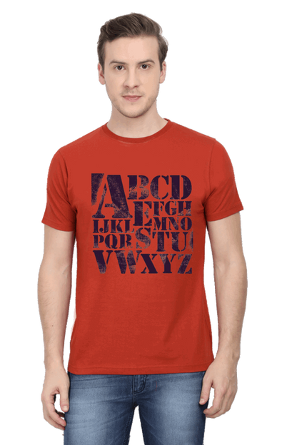 ABCD Men's T Shirt Brick Red