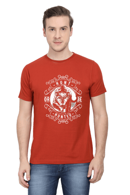 Hunt Or Be Hunted Men's T Shirt Brick Red