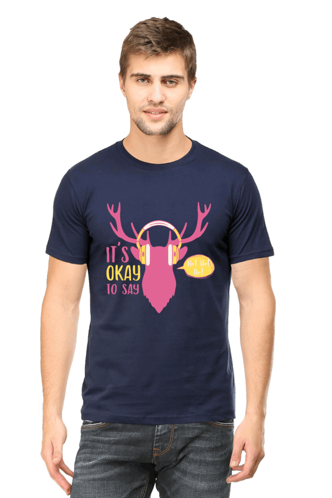 Its Ok To Say Men's T Shirt Navy Blue