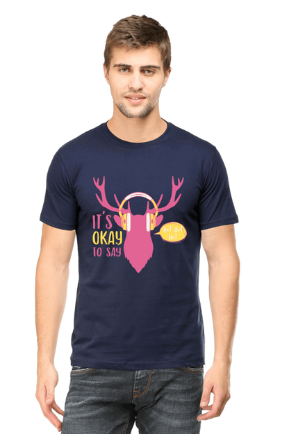 Its Ok To Say Men's T Shirt Navy Blue