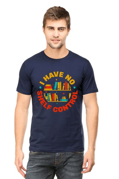 I Have No Shelf Control Men's T Shirts Navy Blue