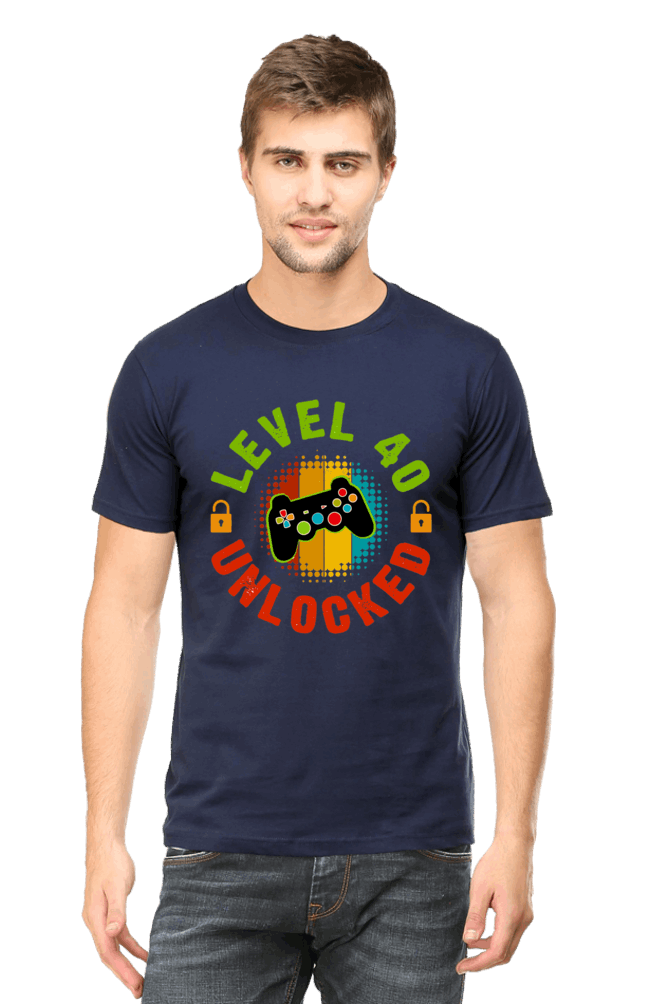 Level 04 Unlocked Men's T Shirt Navy Blue