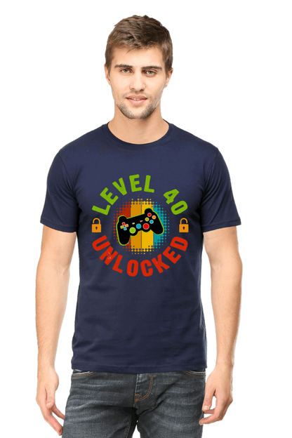 Level 04 Unlocked Men's T Shirt Navy Blue