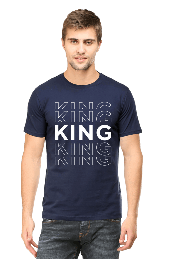 King Men's T Shirt Navy Blue